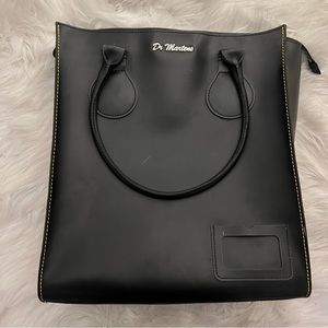 Dr Martens Black Leather Tote Bag